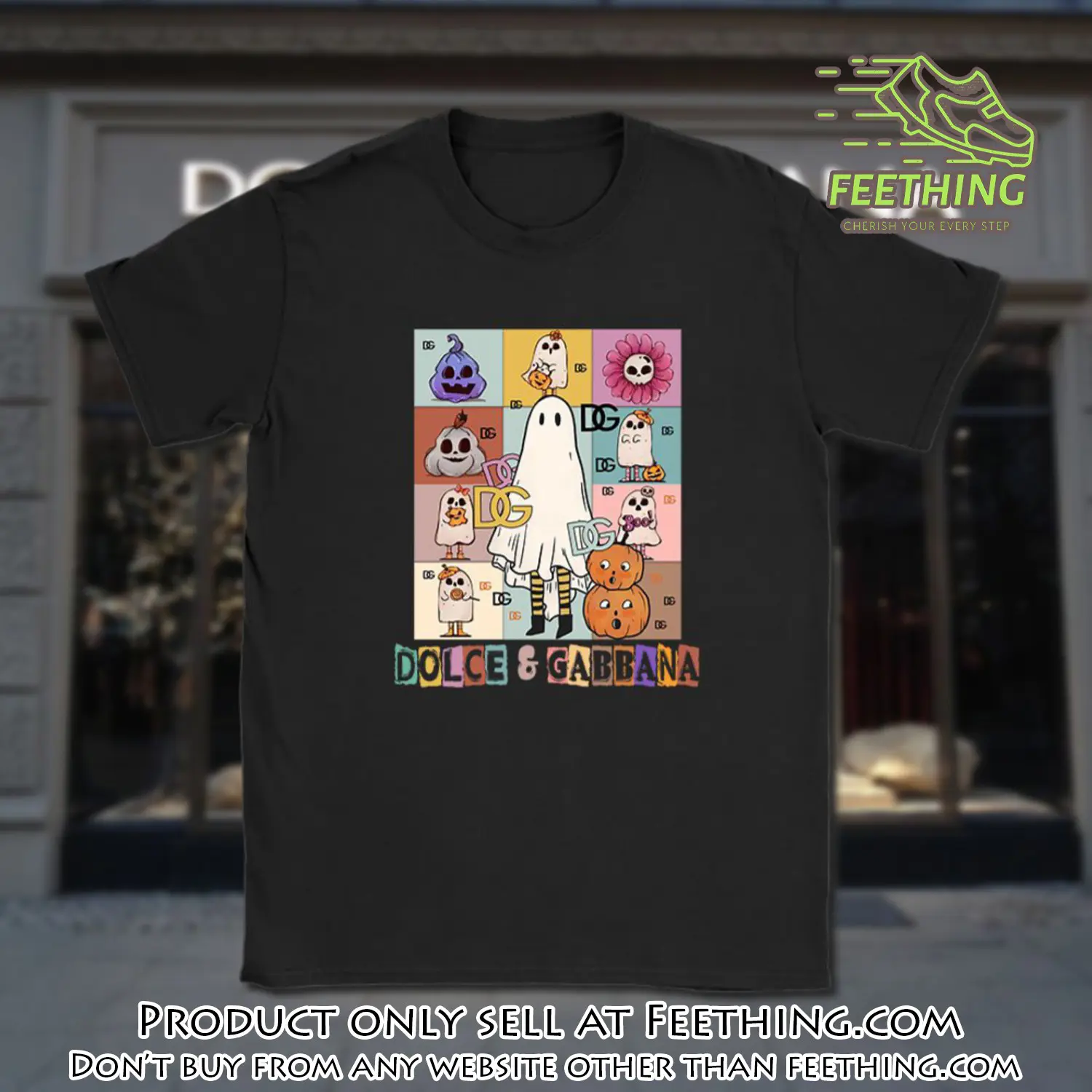 Retro spooky halloween shirt dolce & gabbana unisex tshirt cotton tee tat10141 ft0335010